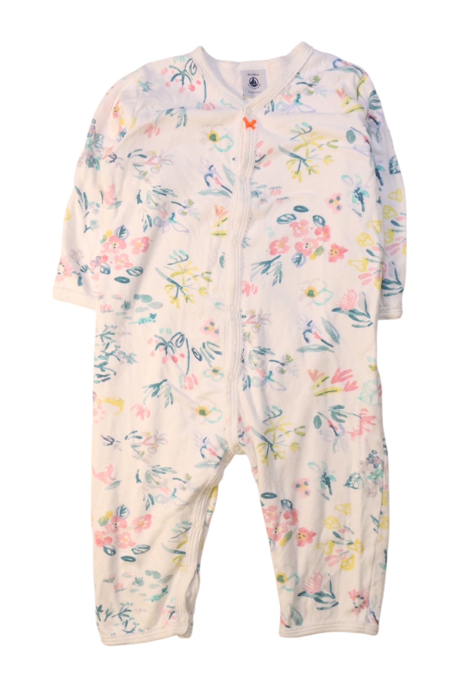 Petit Bateau Floral Onesie 12-18M、mySite、g9winljtr