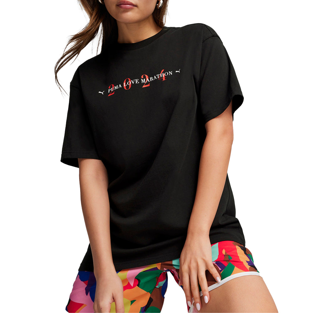 Classics Love Marathon Graphic Crew Neck Short Sleeve T-Shirt、mySite、gtrtttuynbv