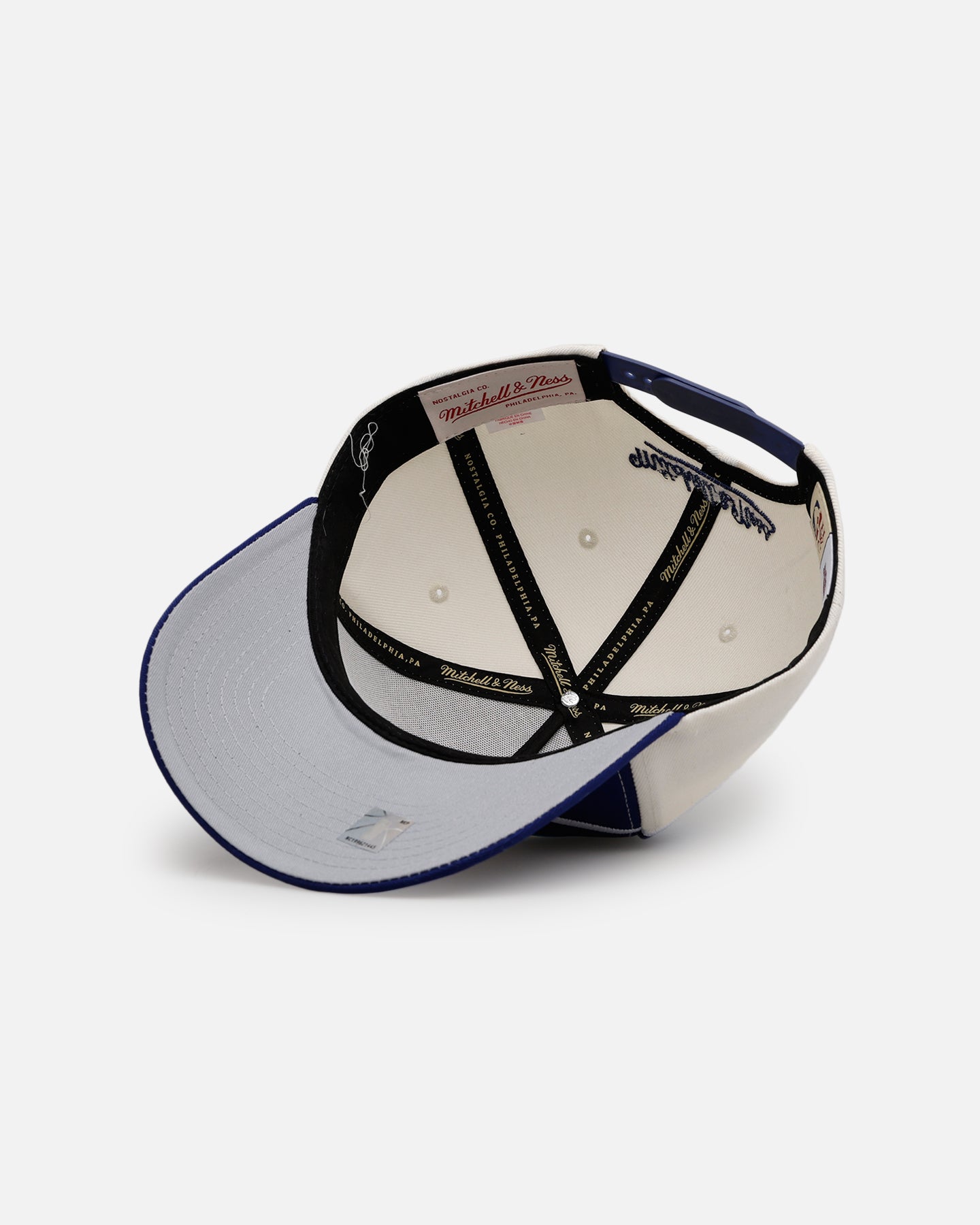 Mitchell & Ness Houston Rockets 'Shark Tooth' Pro Pinch Snapback Cream/Navy、mySite、zt4zffjzw