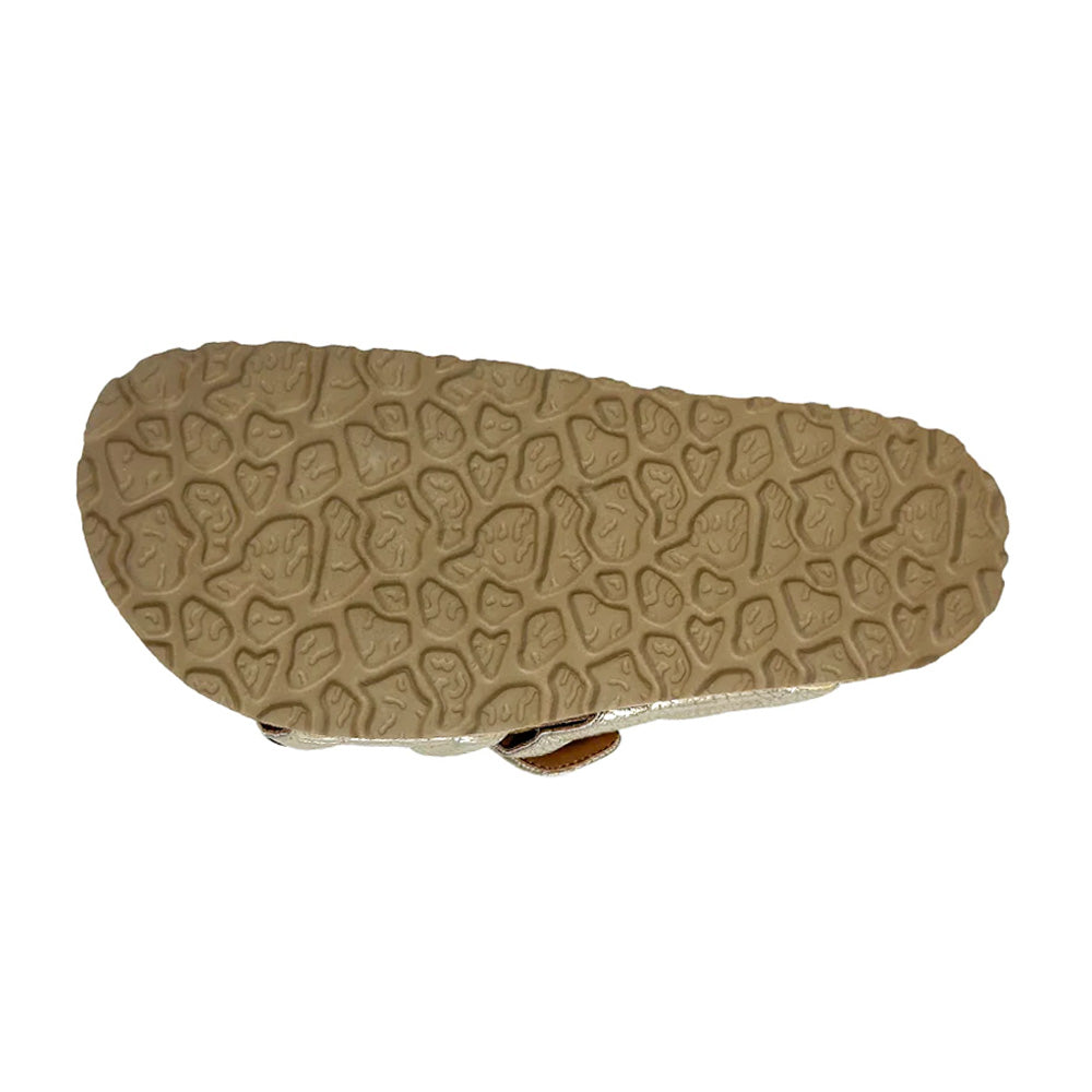 Barbara Metallic Slide Footbed Sandals、mySite、gtrtttuynbv