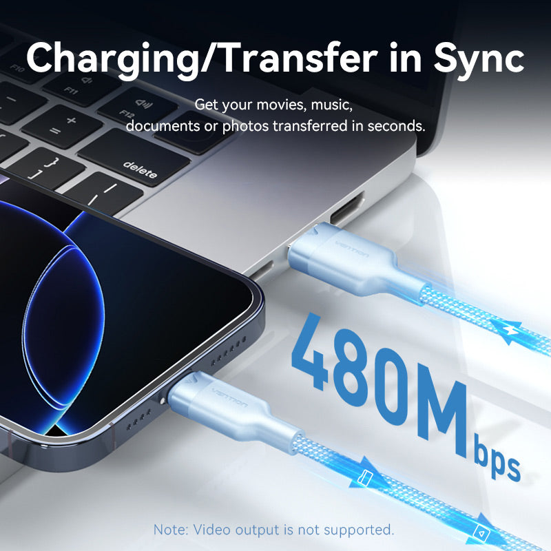 Vention USB 2.0 A Male to C Male 3A Cable Aluminum Alloy Type、mySite、fannypackpong