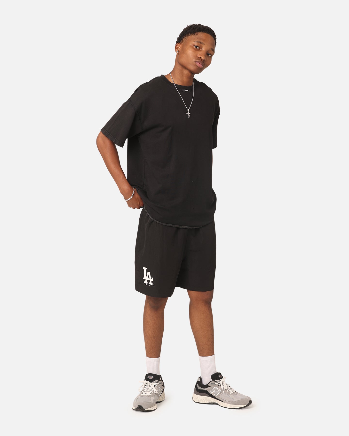 New Era Los Angeles Dodgers Woven Shorts Black、mySite、zt4zffjzw