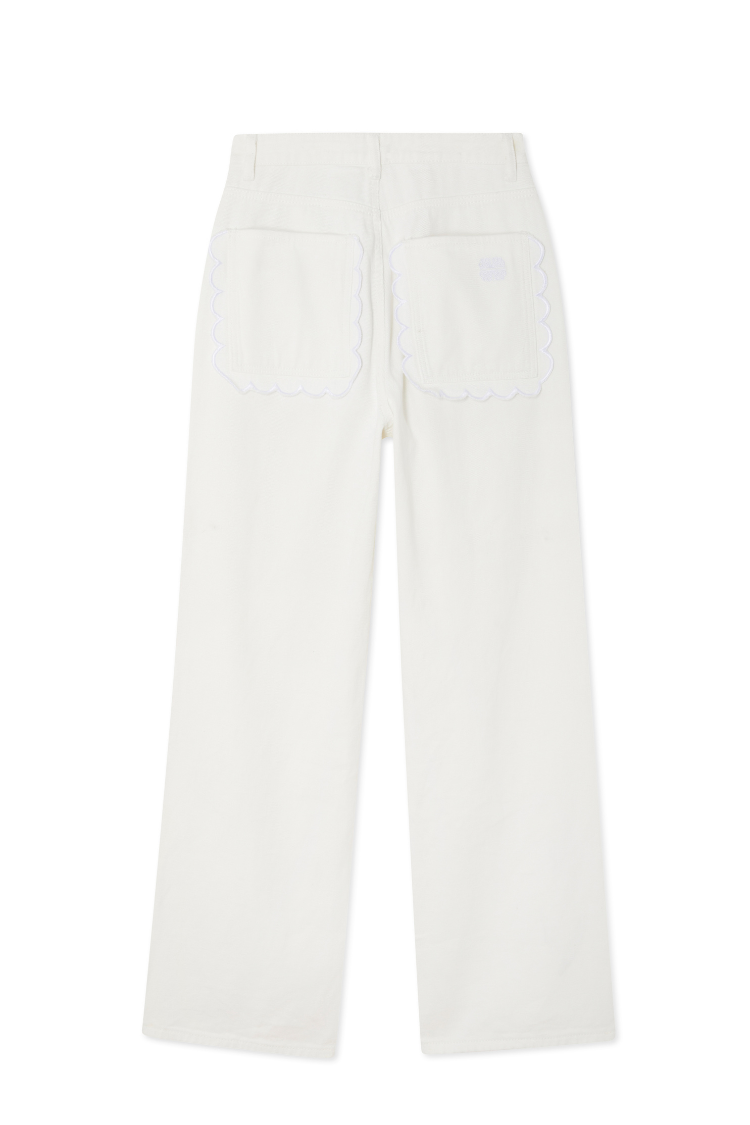 Ecru Scallop Detail Jeans、mySite、solidvoid