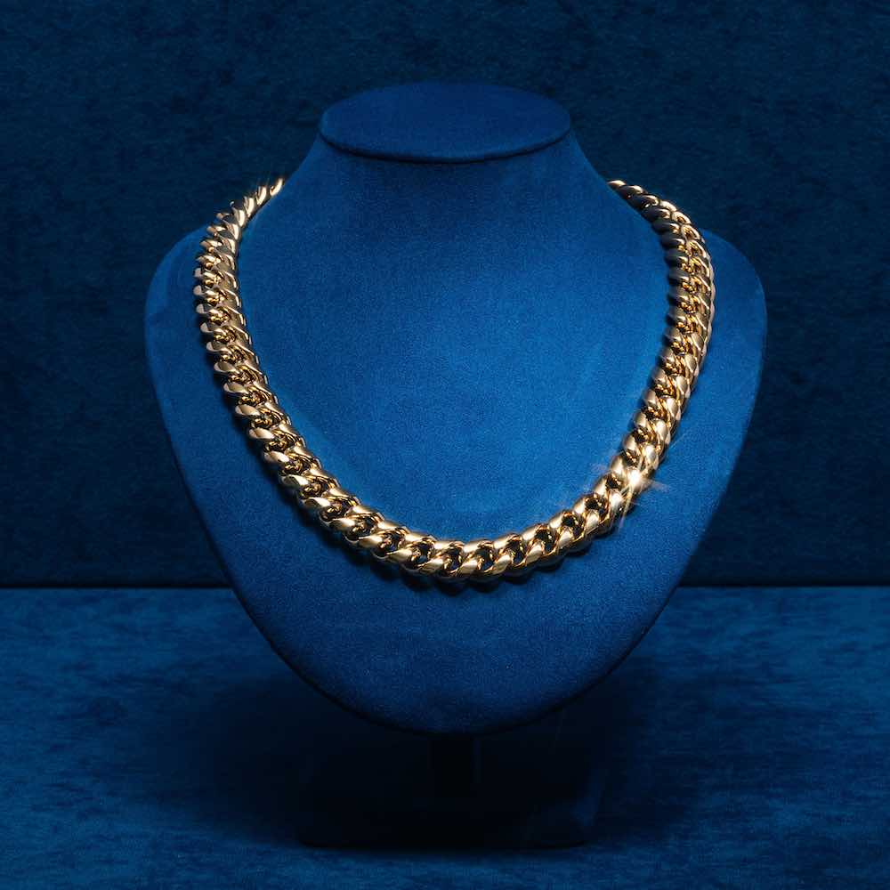 14MM Cuban Link Chain 14K Yellow Gold、mySite、hinf8tx79