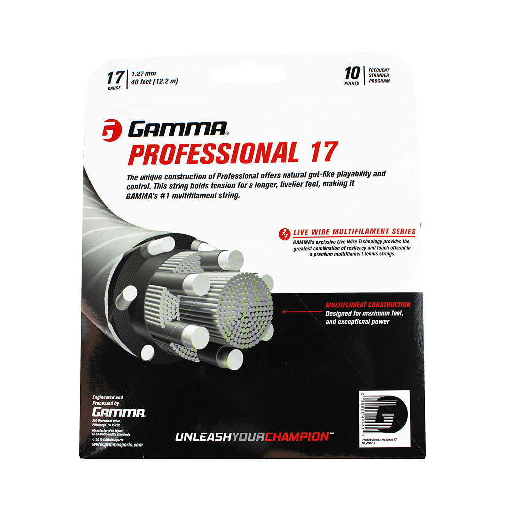 Gamma Live Wire Professional 17/1.27 Tennis String (Natural)
