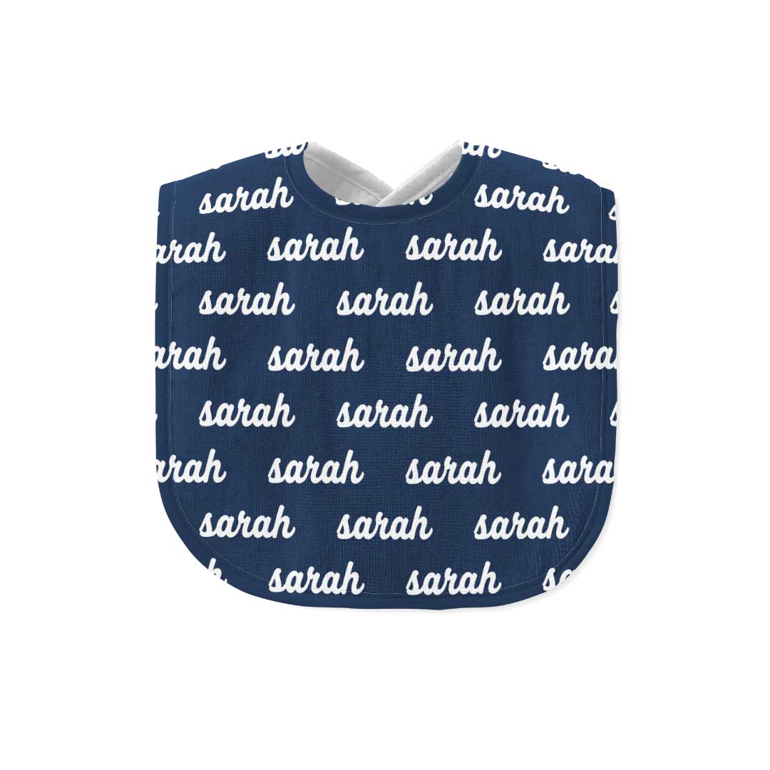  Personalized Baby Name Bib | Navy & White、mySite、layawaytickets