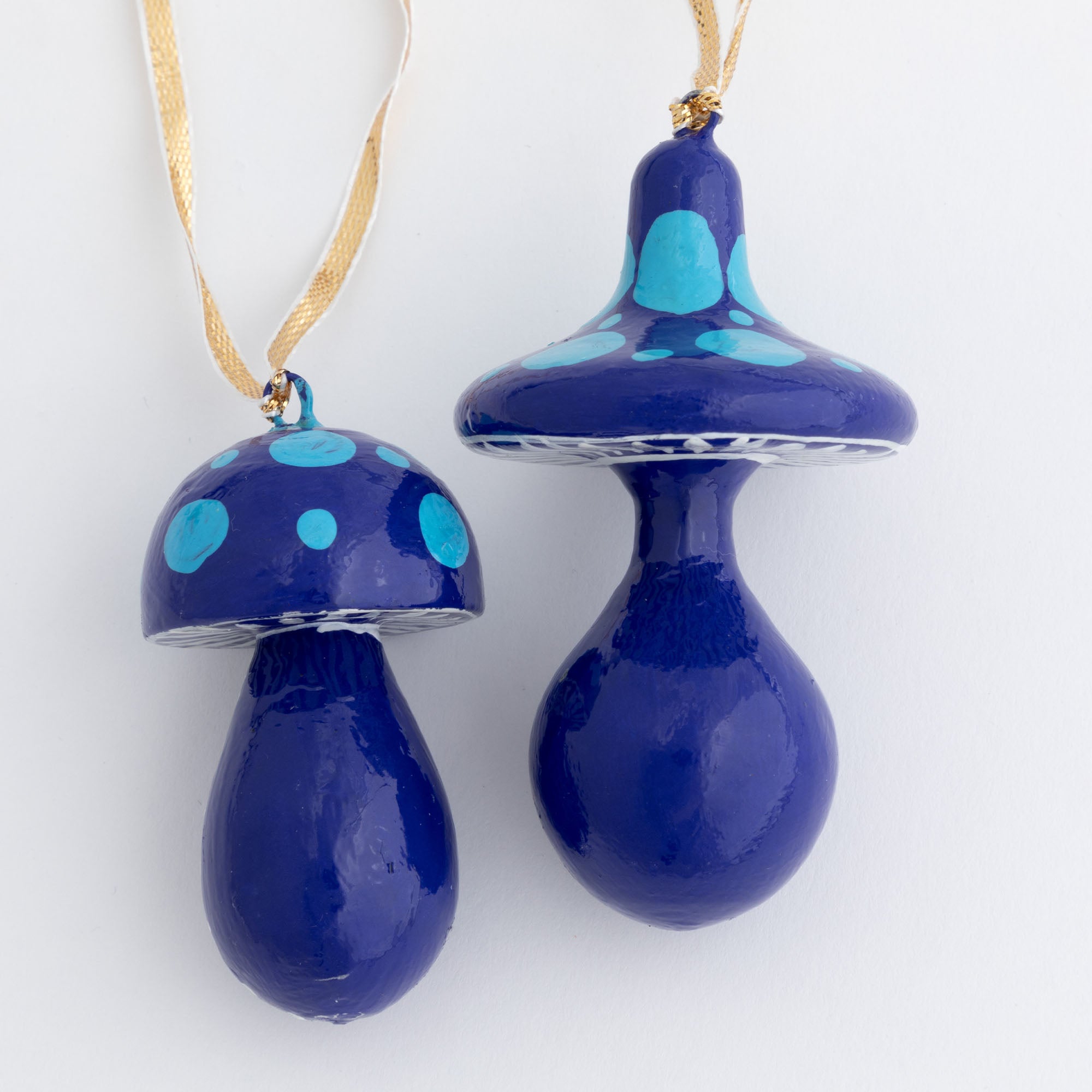Hand Painted Mushroom Ornaments - Set of 2、mySite、camillekostekn