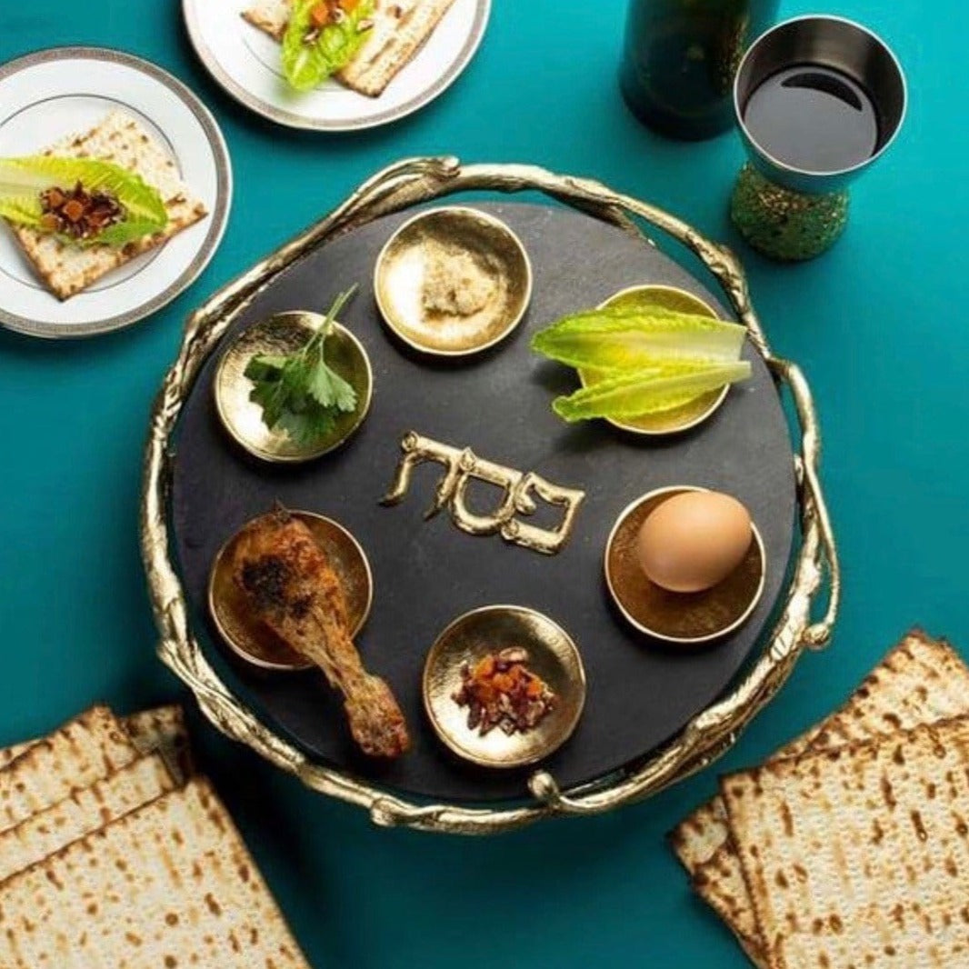 Black and Gold Marble Seder Plate、mySite、topwebapps