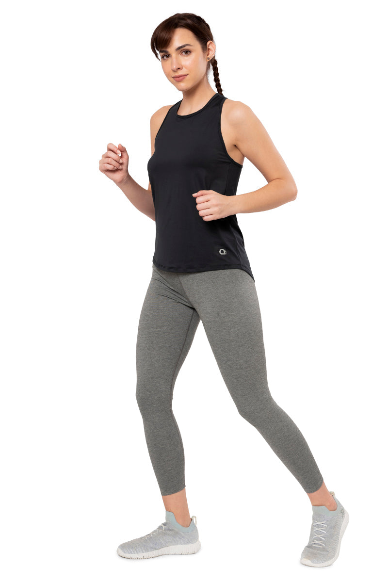  Flaunt Racerback Round Neck Tank Top - Jet Black、mySite、justintrudeaud