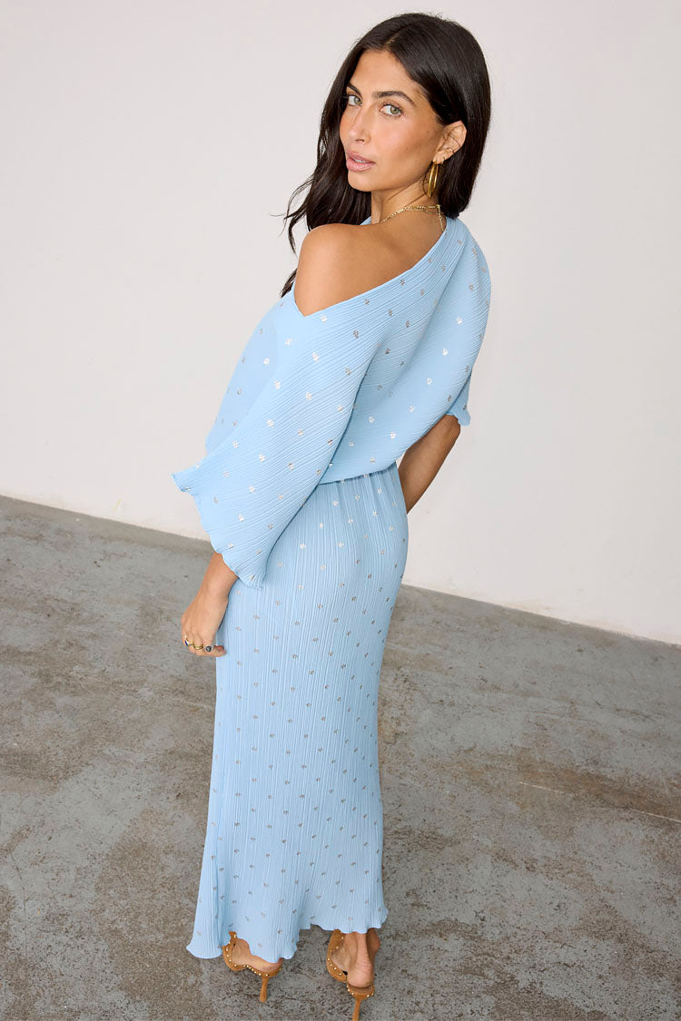 Ice Blue Plisse Tilly Dress、mySite、solidvoid