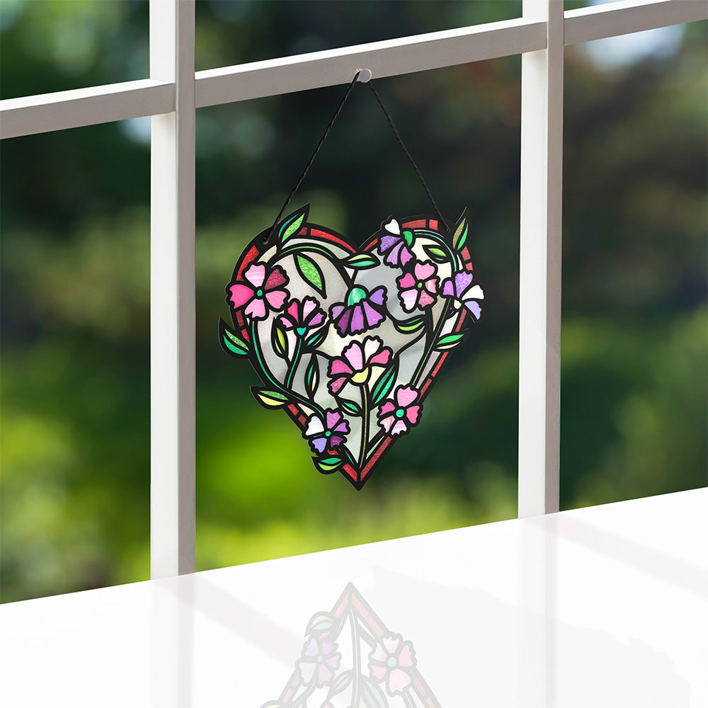 Love Grows Heart Suncatcher Card、mySite、solidvoid