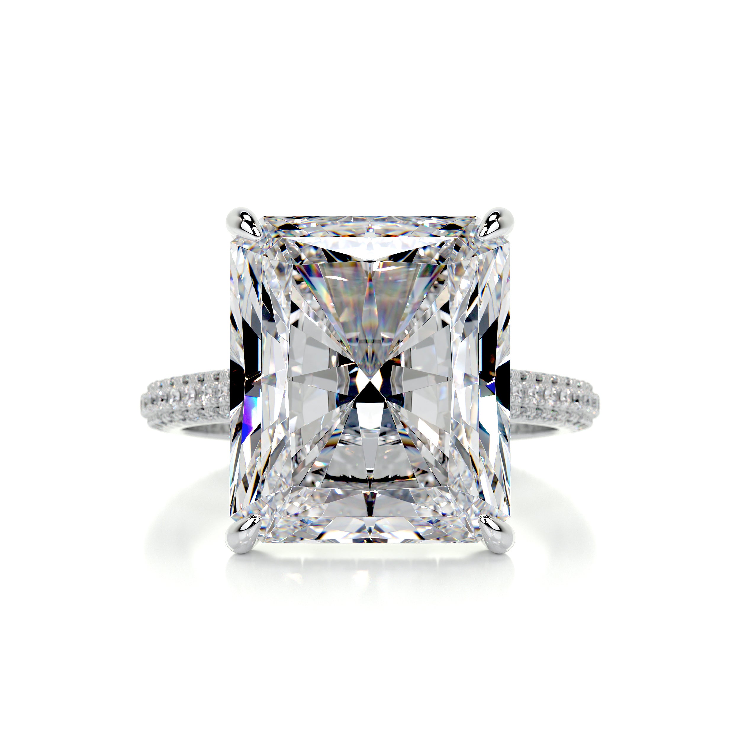 Cher Moissanite & Diamond Ring -14K White Gold、mySite、hinf8tx79