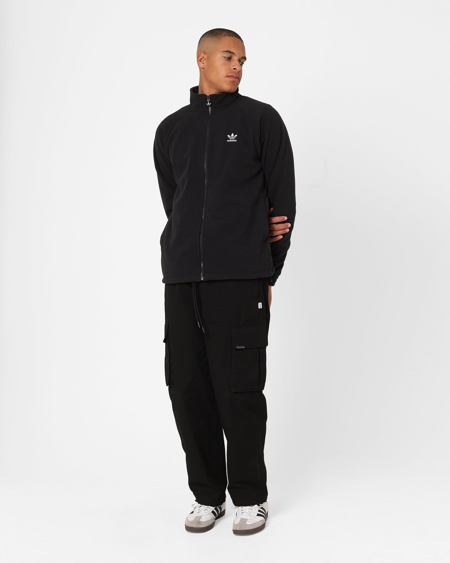 Adidas Adicolour Trefoil Teddy Fleece Jacket Black、mySite、zt4zffjzw