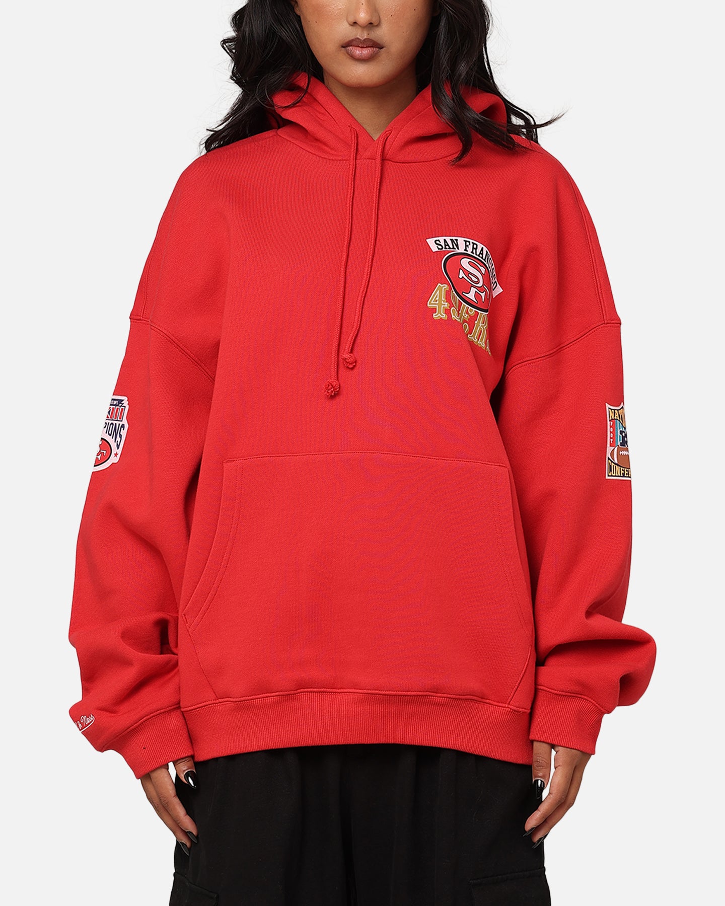 Mitchell & Ness San Francisco 49ers Super Bowl World Hoodie Faded Red、mySite、zt4zffjzw