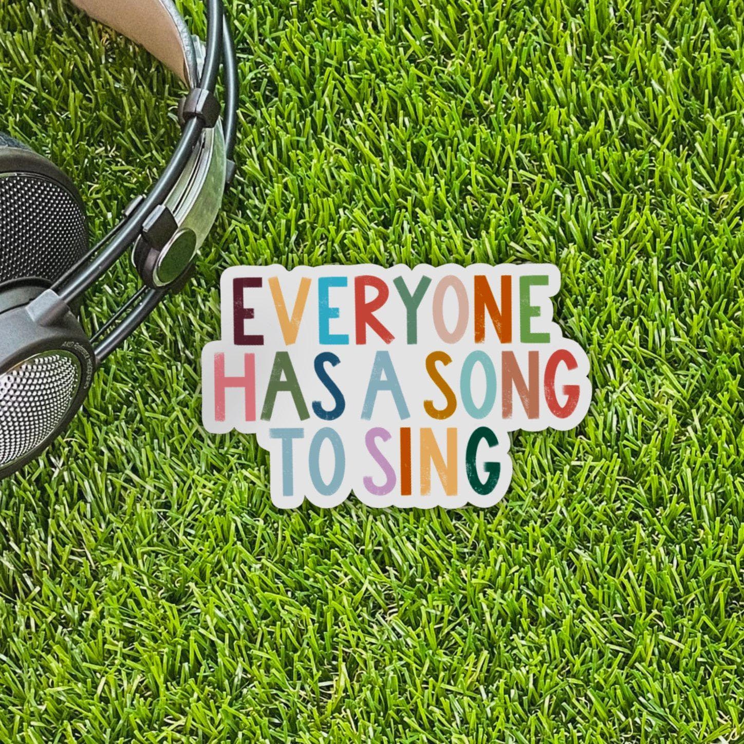  Everyone Has a Song to Sing Positivity Lettering Sticker、mySite、elrpsem3k