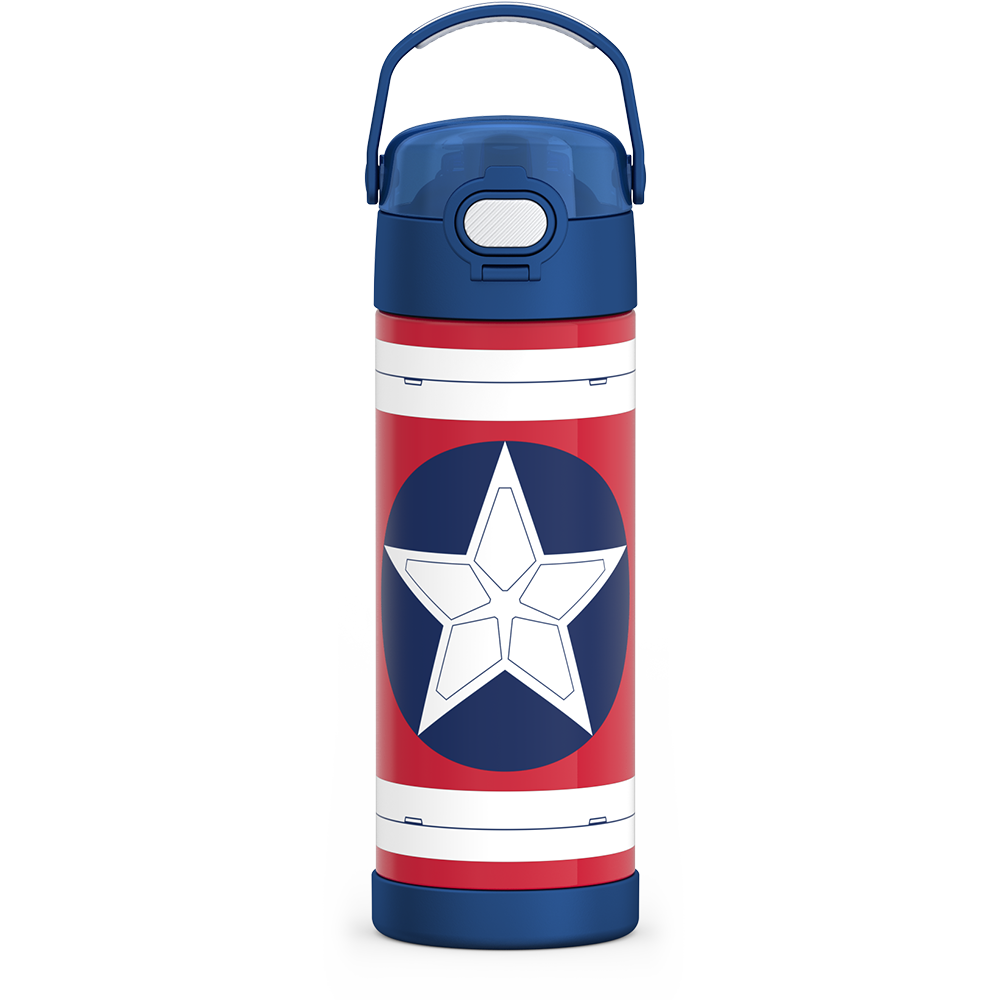 16oz FUNTAINER® WATER BOTTLE CAPTAIN AMERICA、mySite、noshort
