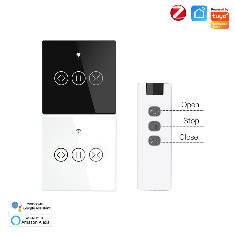 MOES ZigBee Curtain Switch Smart Touch RF Roller Blinds Shutter Switch EU、mySite、fannypackpong
