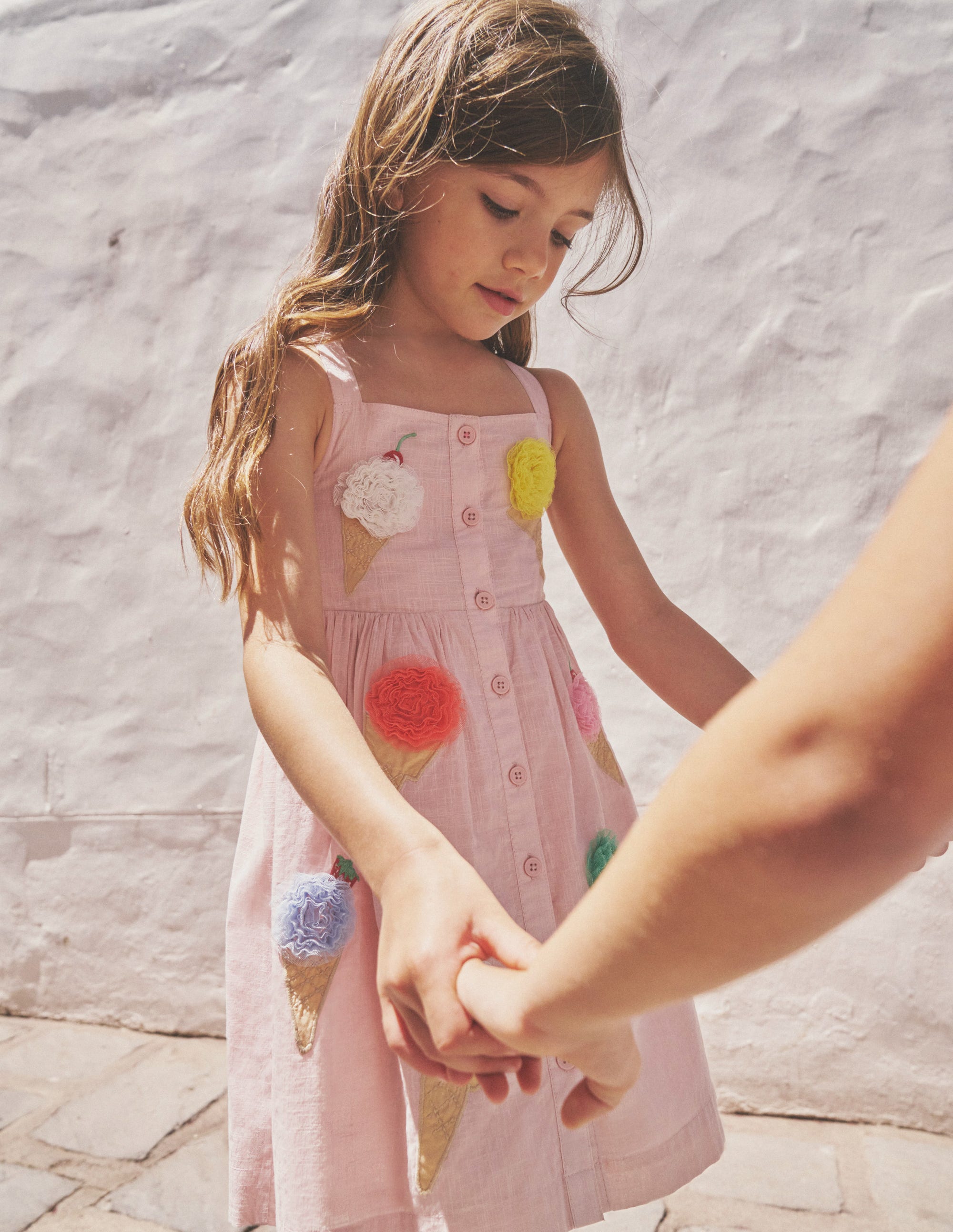  Button Through Logo Dress-Ballet Pink Ice Creams、mySite、ashleygrahame