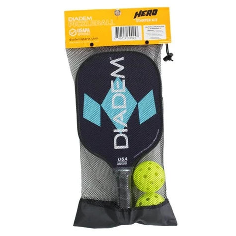 Diadem Hero 2 Pickleball Paddle & Ball Starter Kit