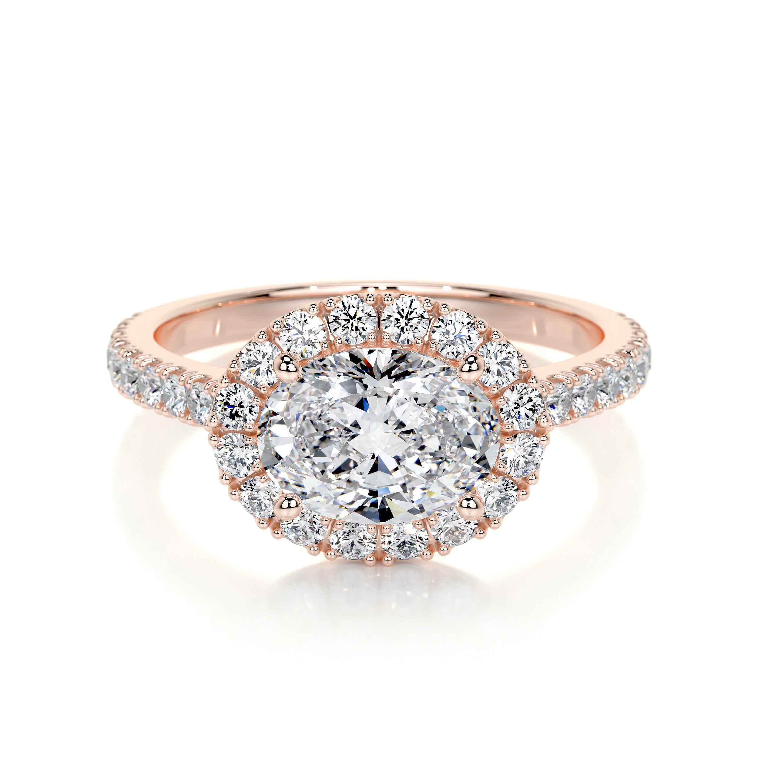 Alessandra Lab Grown Diamond Ring -14K Rose Gold、mySite、hinf8tx79