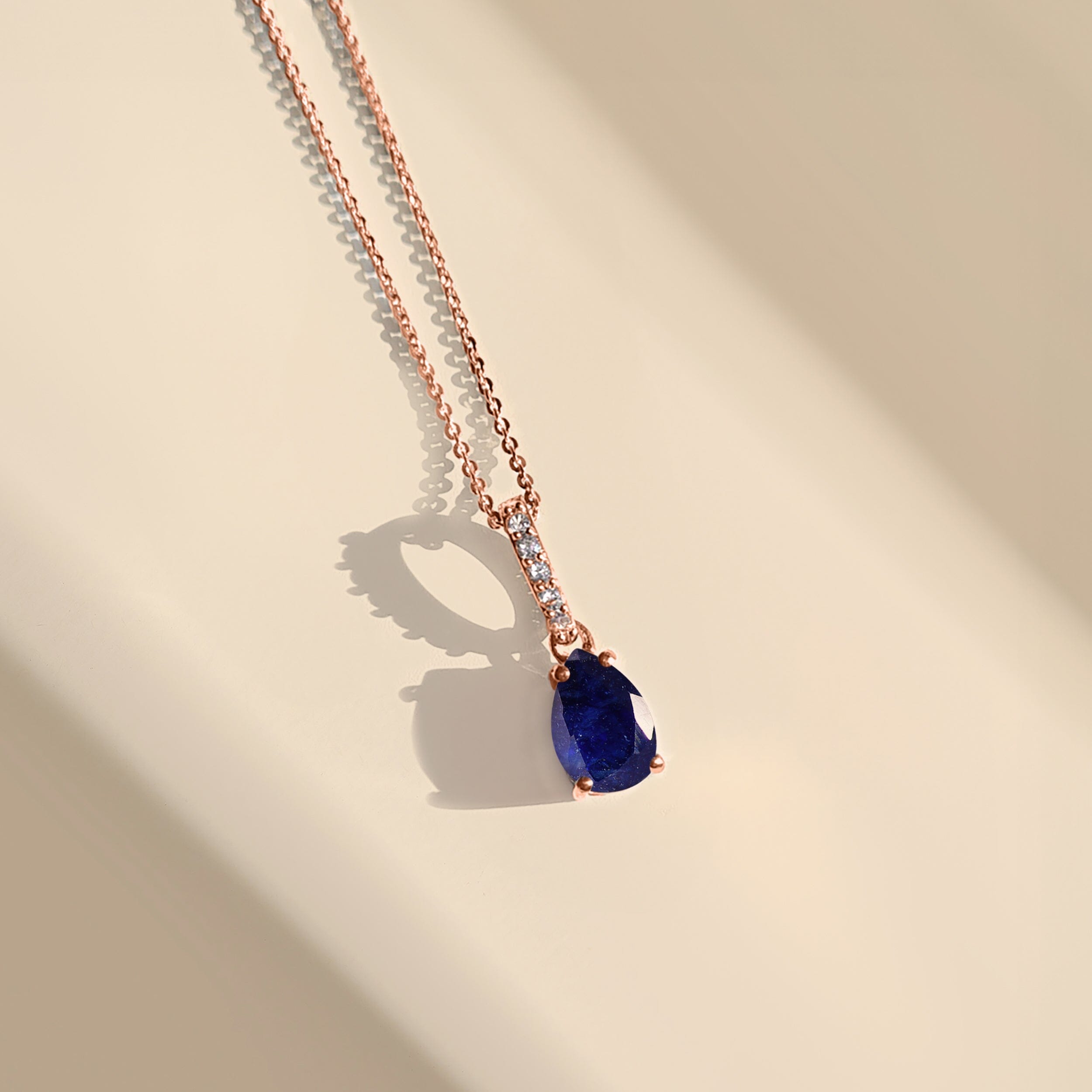 Blue Sapphire Necklace Sway - September Birthstone、mySite、hinf8tx79
