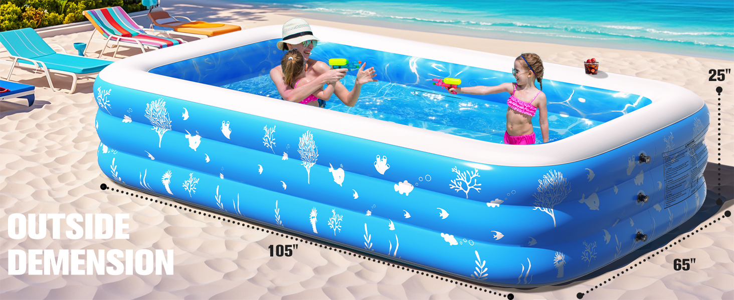 Family Inflatable Pool for Adults