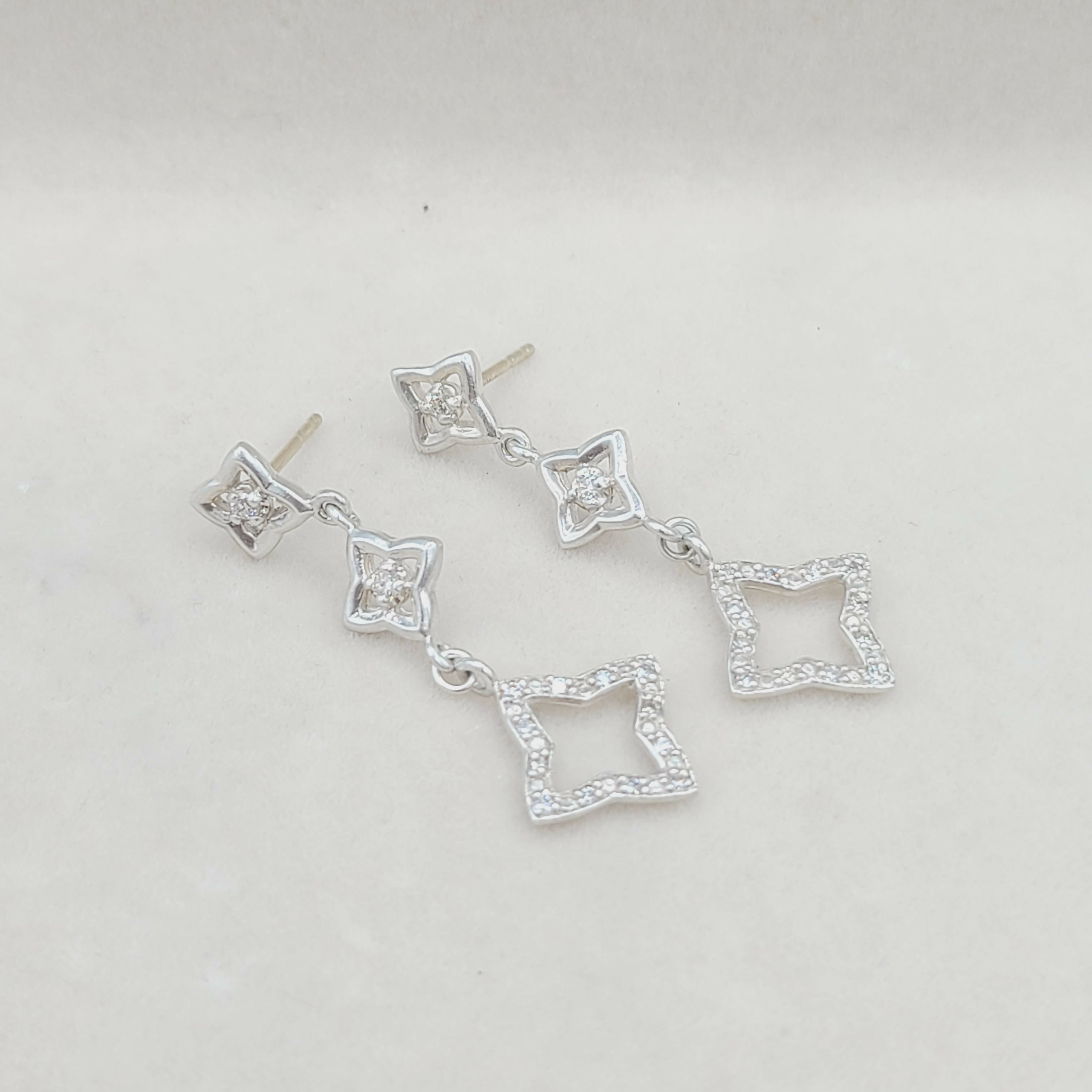 David Yurman Quatrefoil Drop Earrings with Diamonds、mySite、hinf8tx79