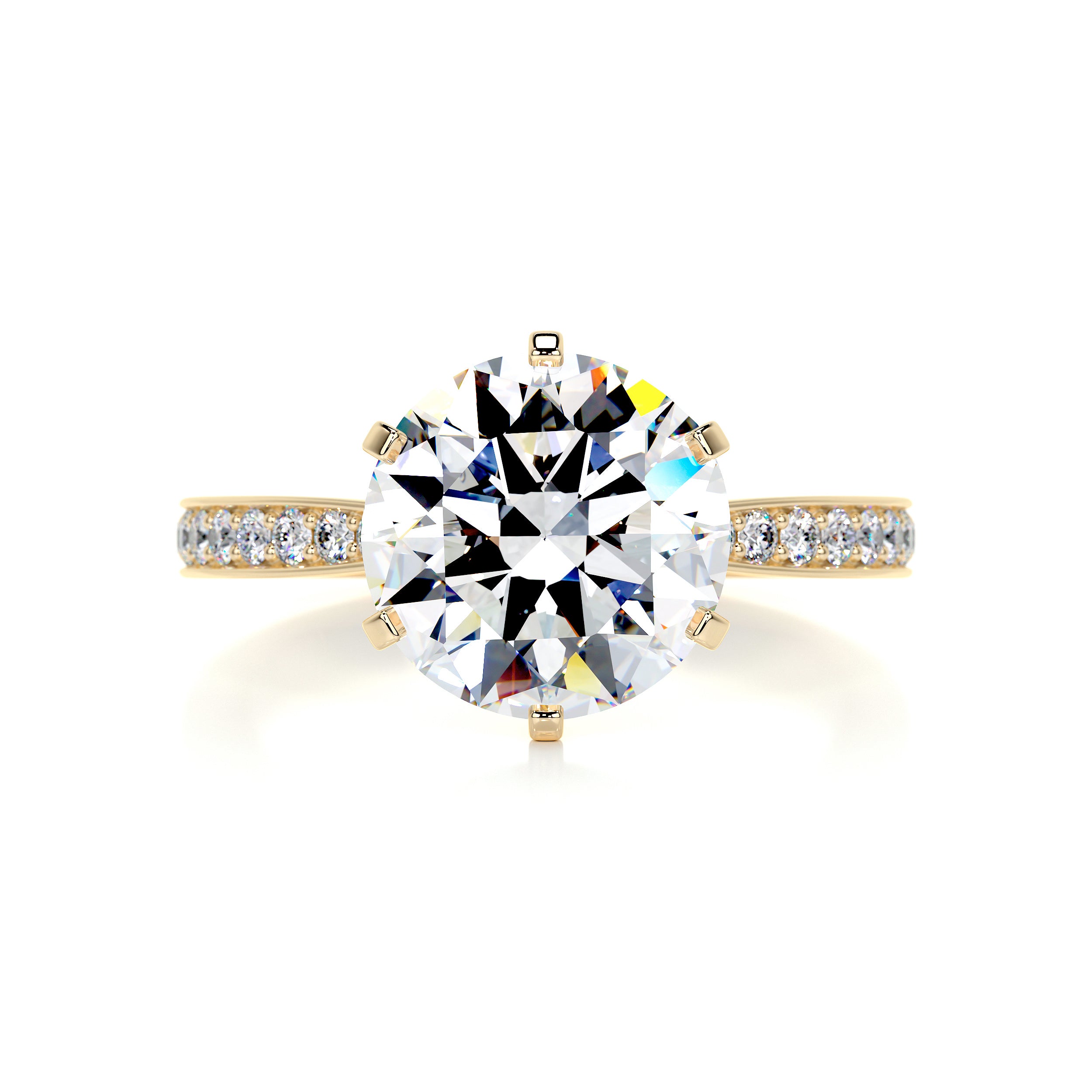 Talia Moissanite & Diamond Ring -18K Yellow Gold、mySite、hinf8tx79