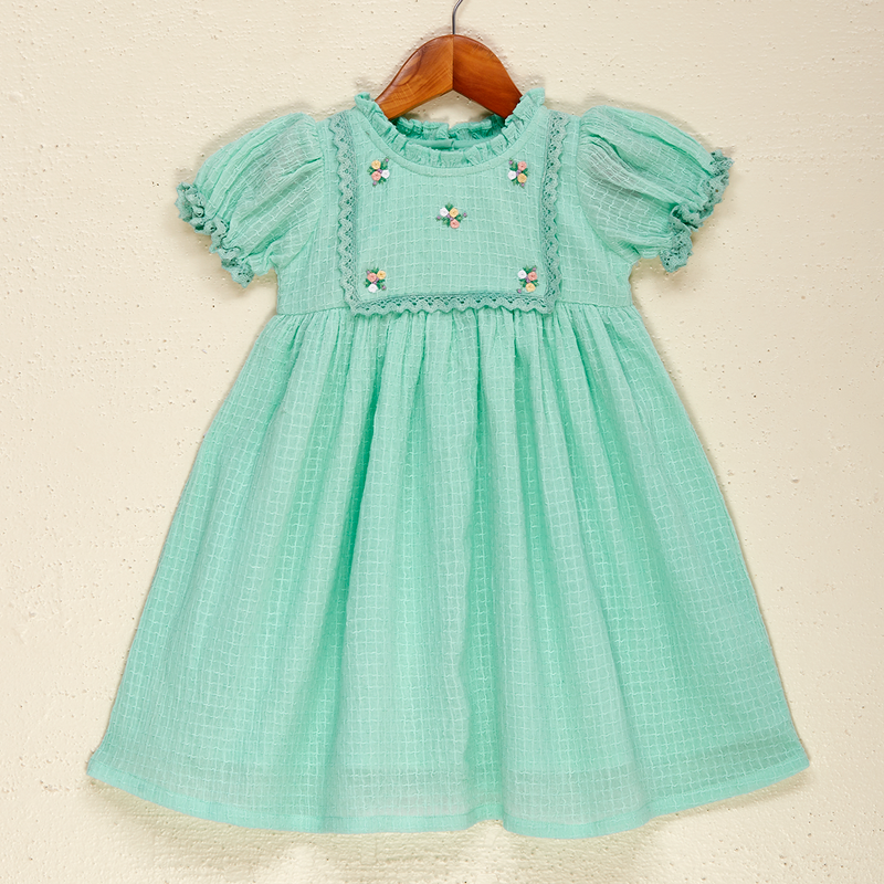 Cotton Dress For Girls | Printed | Mint Green、mySite、camillekostekn