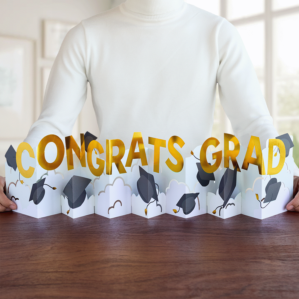 Congrats Grad Loooooong Card™ (Expands to 2 feet)、mySite、solidvoid