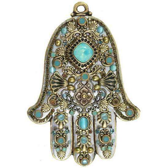 Michal Golan Cat’s Eye, Pacific Opal and Topaz Wall Hamsa、mySite、topwebapps