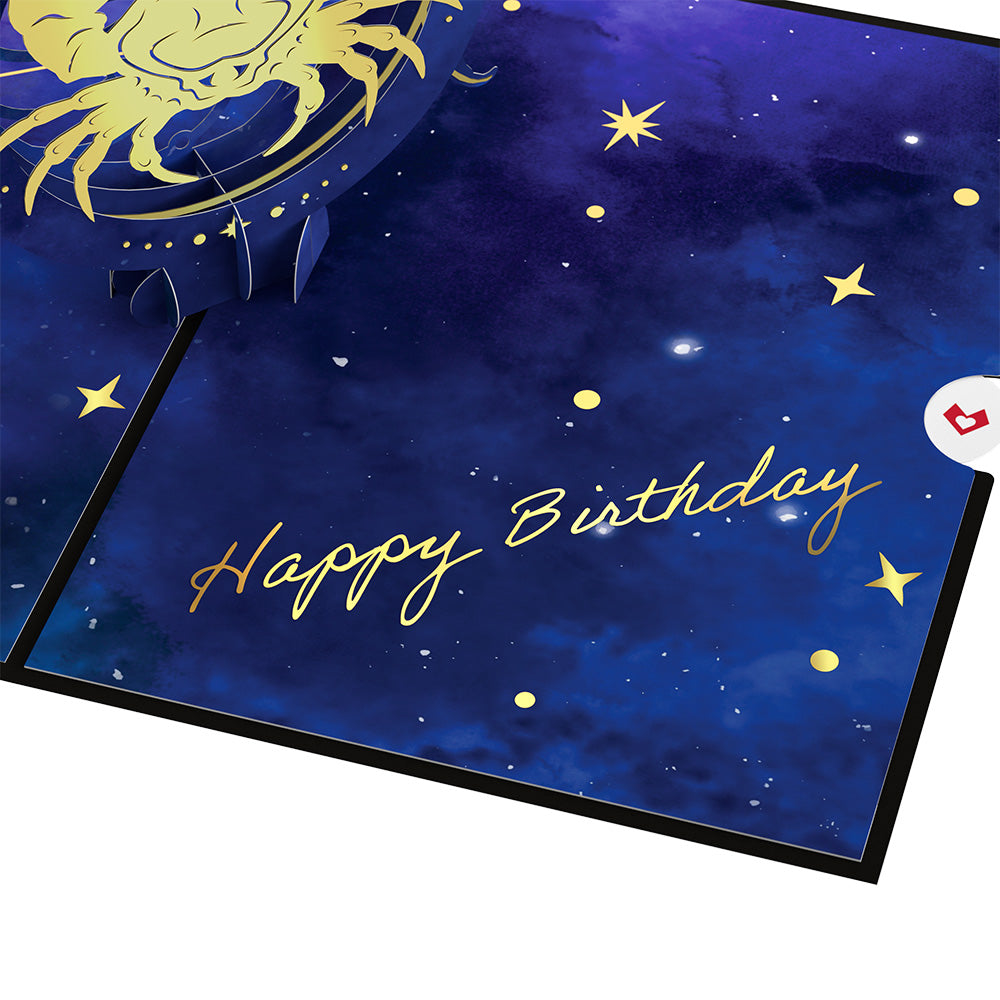 Cancer Zodiac Birthday Pop-Up Card、mySite、solidvoid