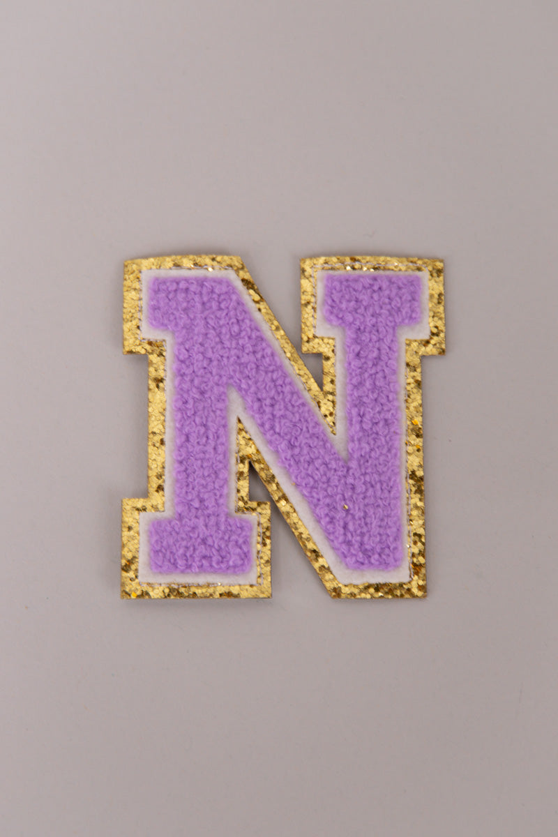 Chenille Adhesive Letter Patches- Purple 5.5cm、mySite、hinf8tx79