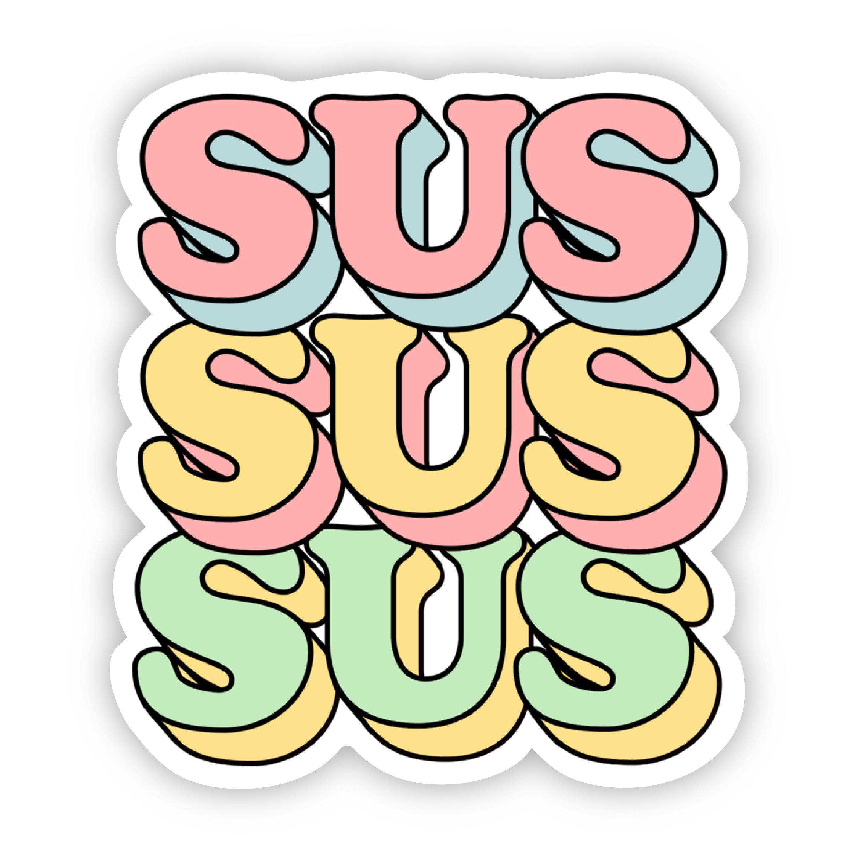  Sus Sus Sus Lettering Sticker、mySite、elrpsem3k