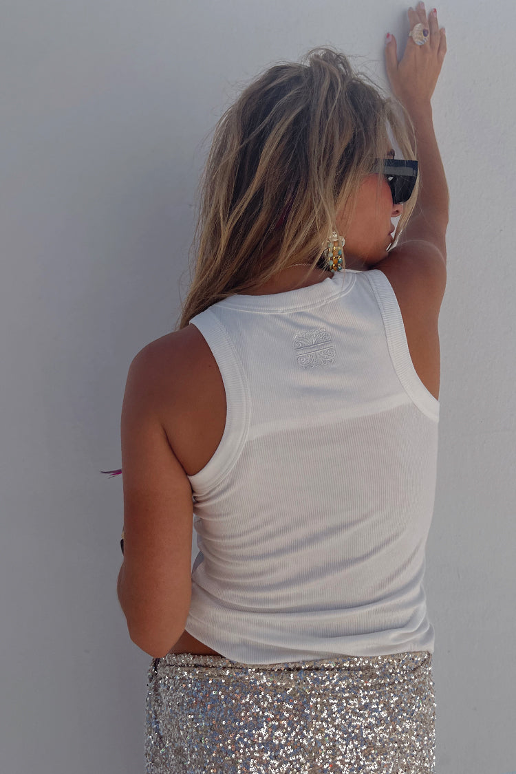 White Ribbed Tank、mySite、solidvoid