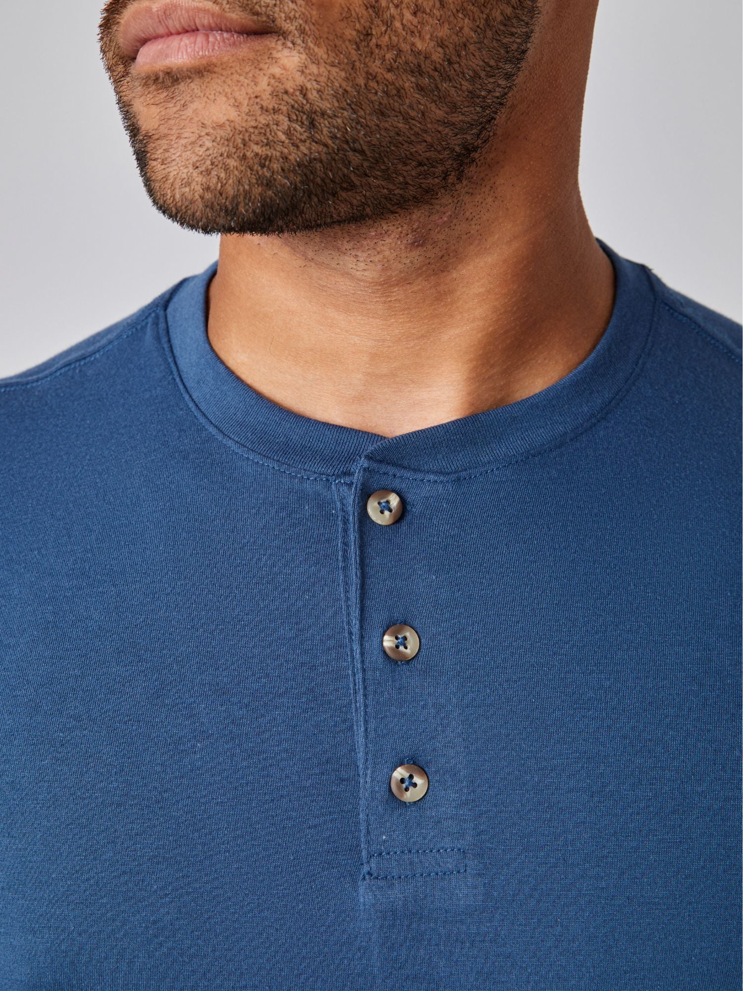  Steel Blue Long Sleeve Henley、mySite、ghnorth