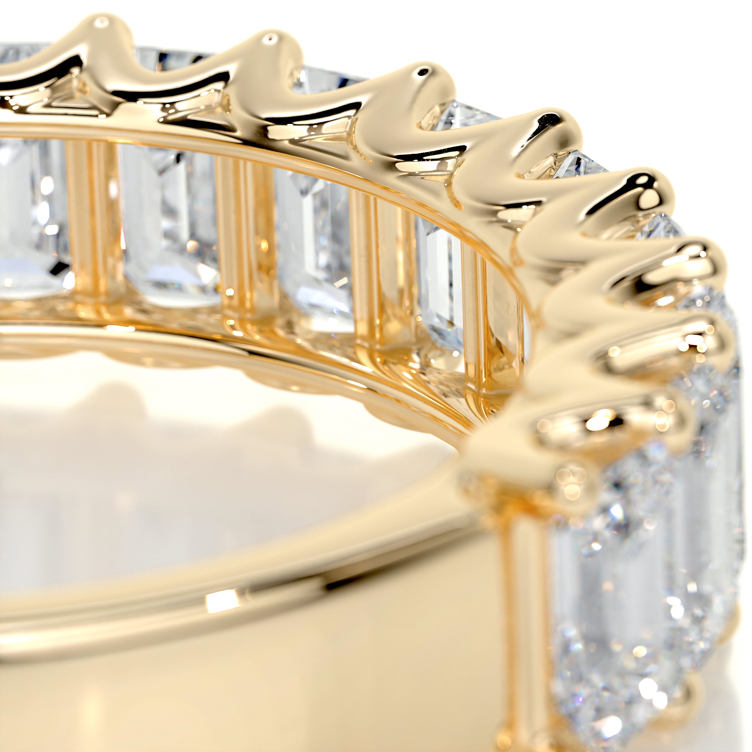 Gina Half Eternity Wedding Ring -18K Yellow Gold、mySite、hinf8tx79