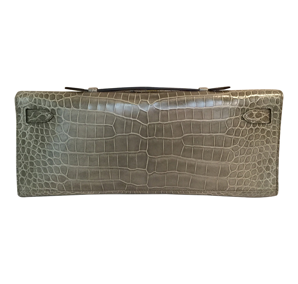 Hermès Kelly Cut Gris Tourterelle Porosus Crocodile GHW、mySite、garminoutage.com