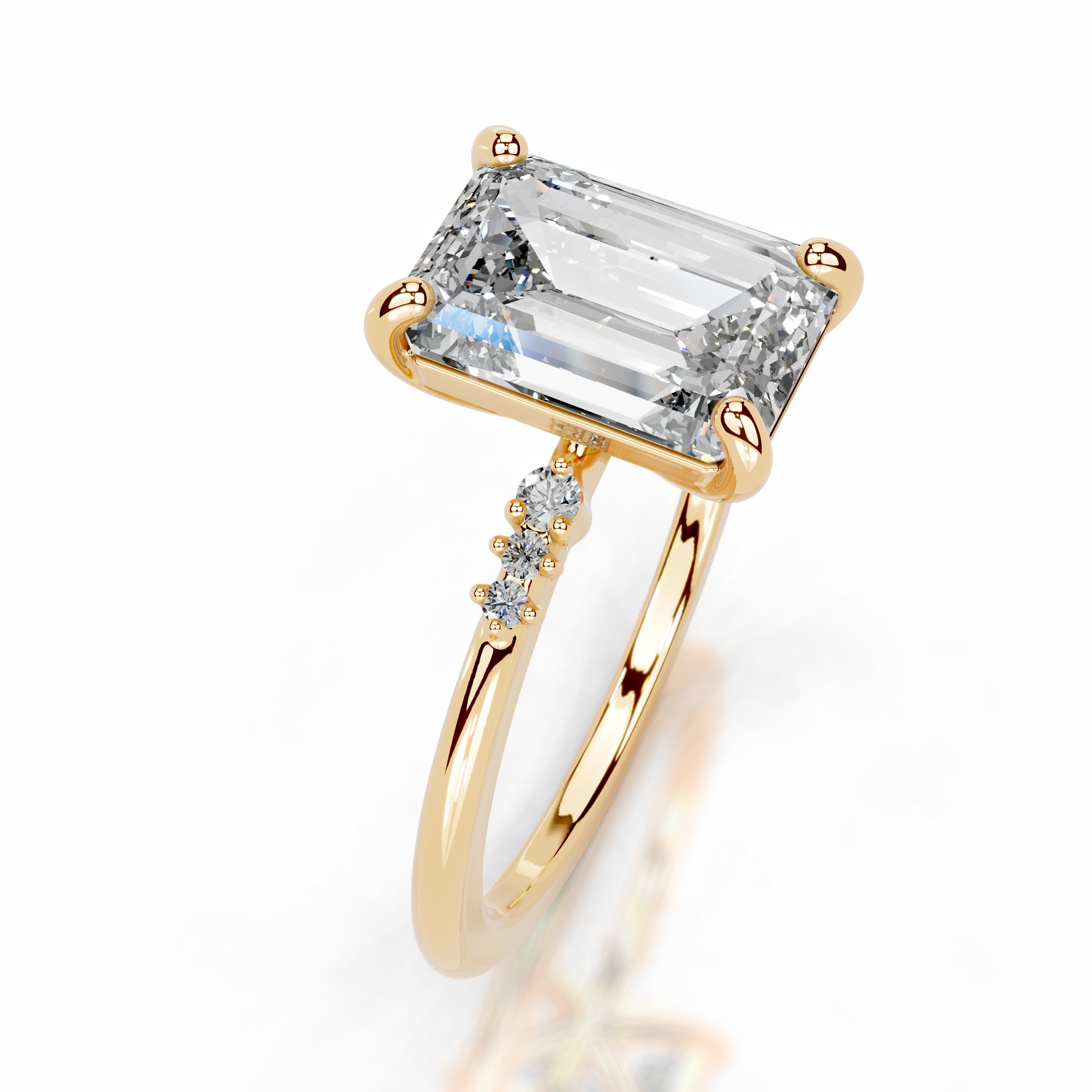 Hope Diamond Engagement Ring - 18K Yellow Gold、mySite、hinf8tx79
