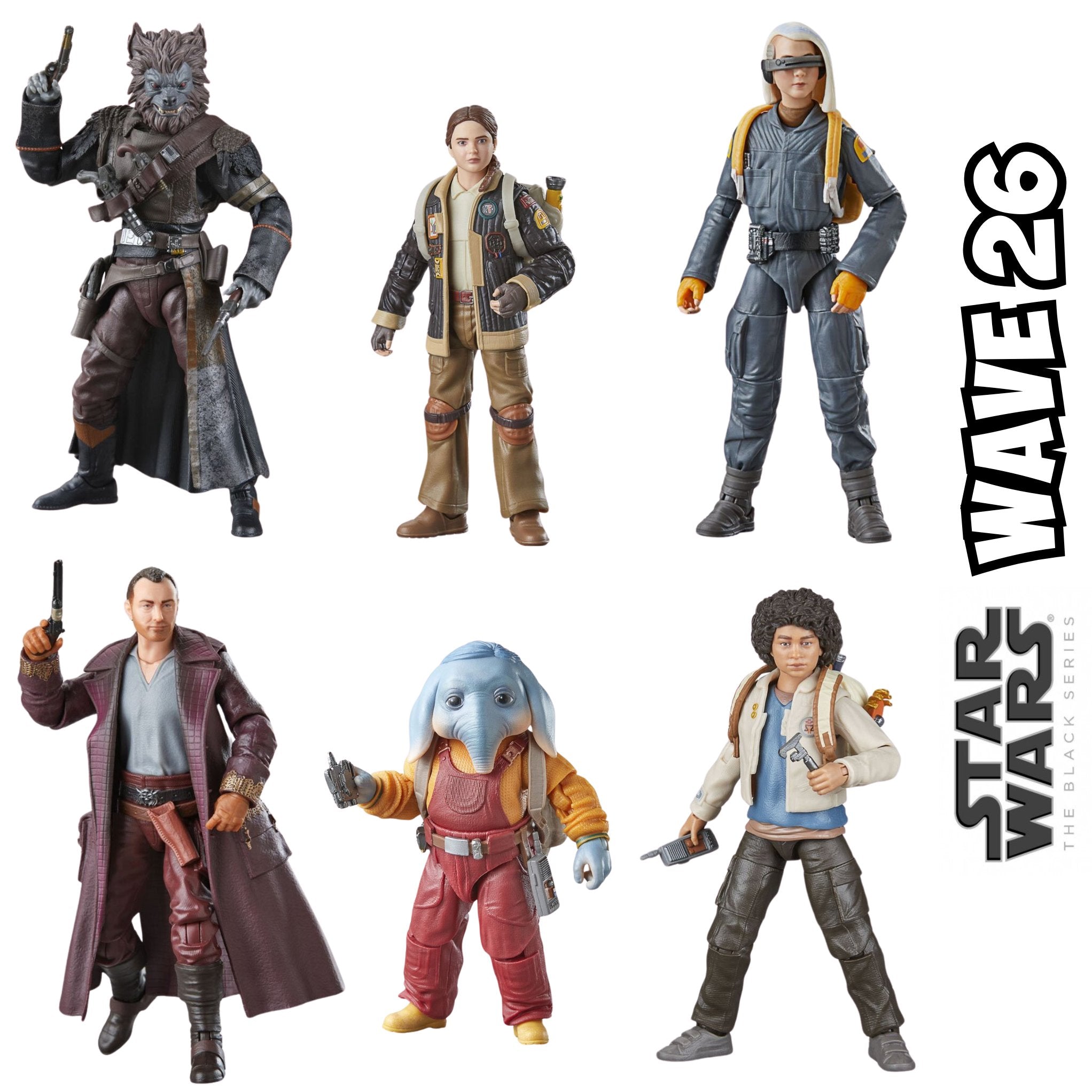Star Wars Black Series Skeleton Crew Wave 26 COMPLETE SET OF 6、mySite、hgirdovlk