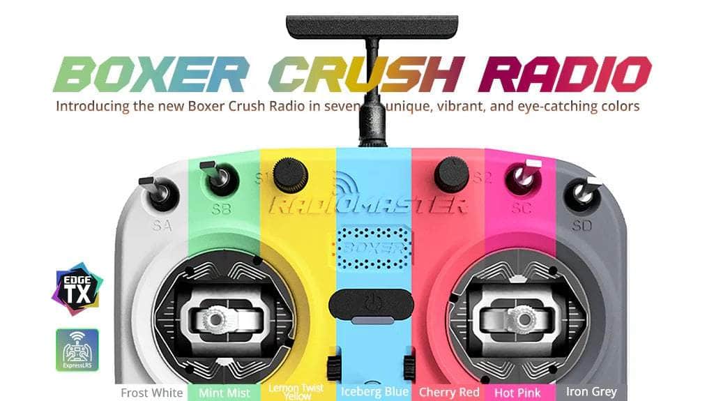 RadioMaster Boxer Crush RC Transmitter - ELRS 2.4GHz - Choose Your Color