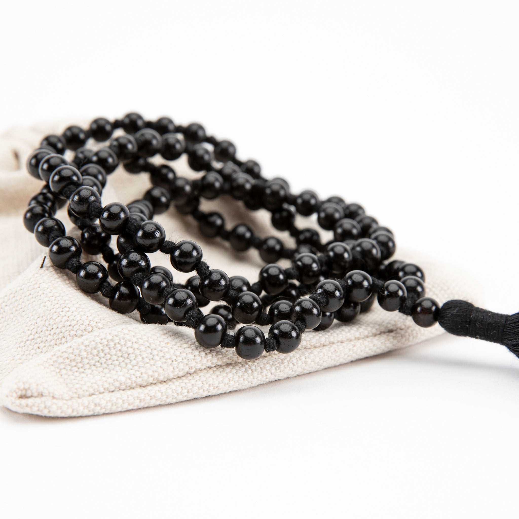 Handmade Prayer Beads: Ebony Wood Mala、mySite、topwebapps