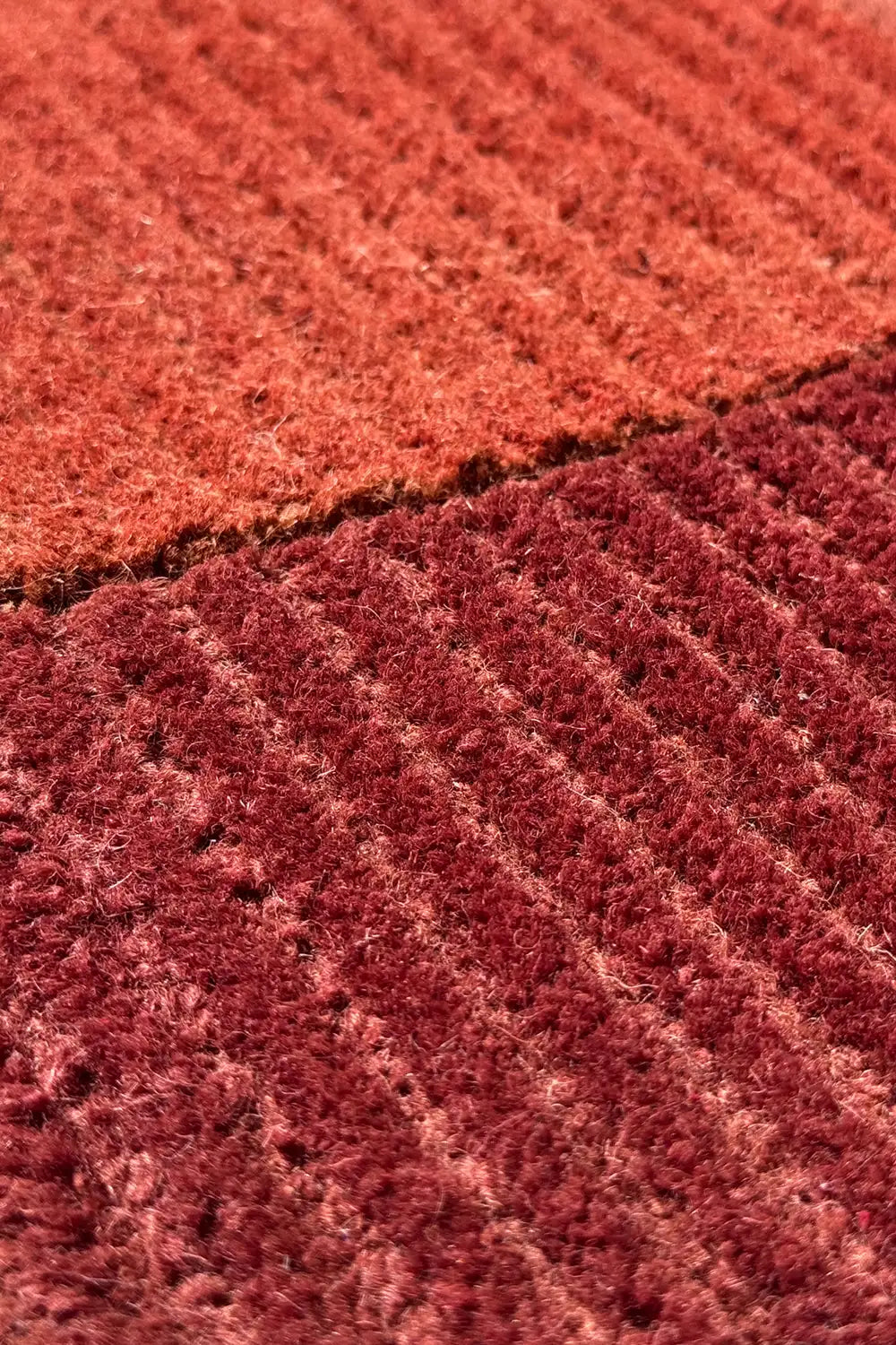 Terracotta Block Hand Tufted Wool Runner Rug、mySite、gigharbornorthrealestate