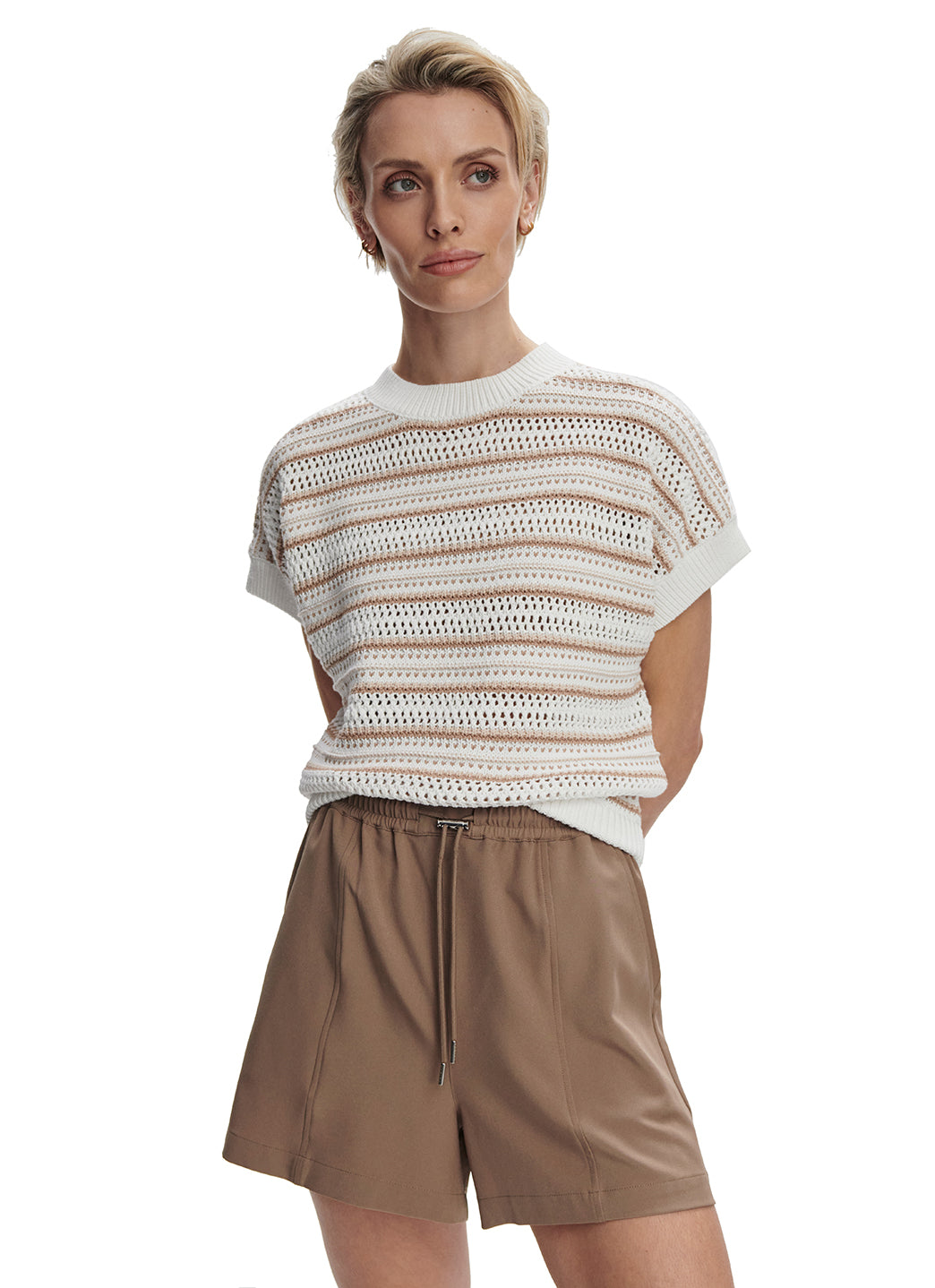 Varley Ciara Stripe Knit Top、mySite、lovesweatpilates