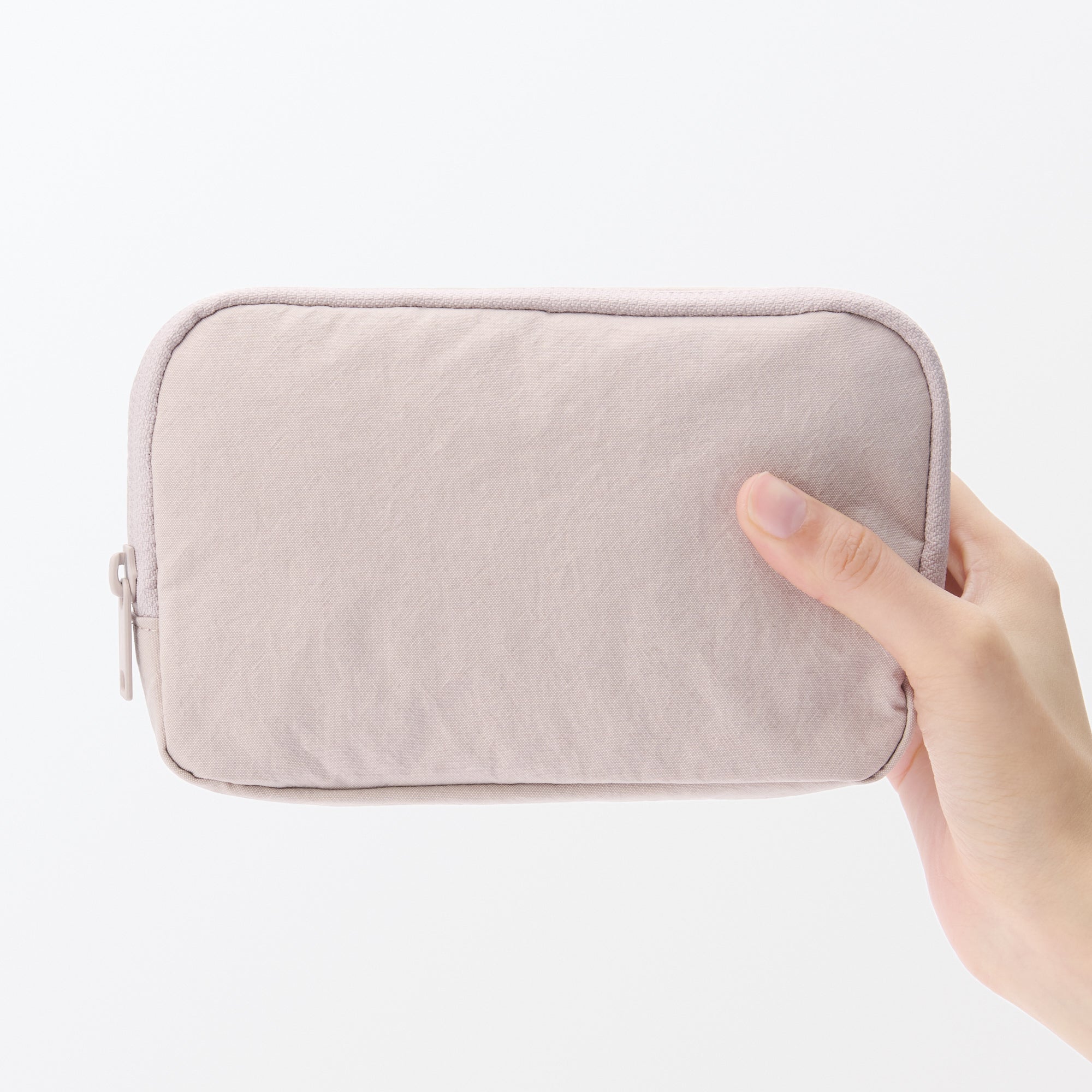  Wrinkled Nylon Wide-Opening Pouch - Large、mySite、sugarbowlscore