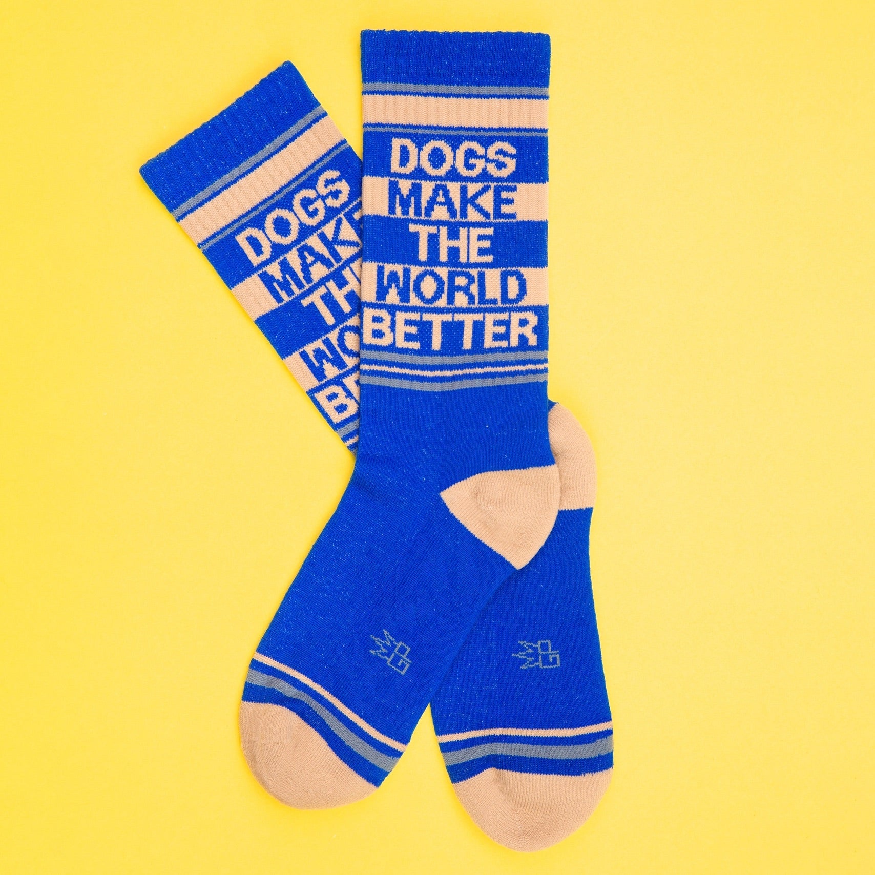 Dogs Make the World Better Gym Crew Socks、mySite、g9winljtr