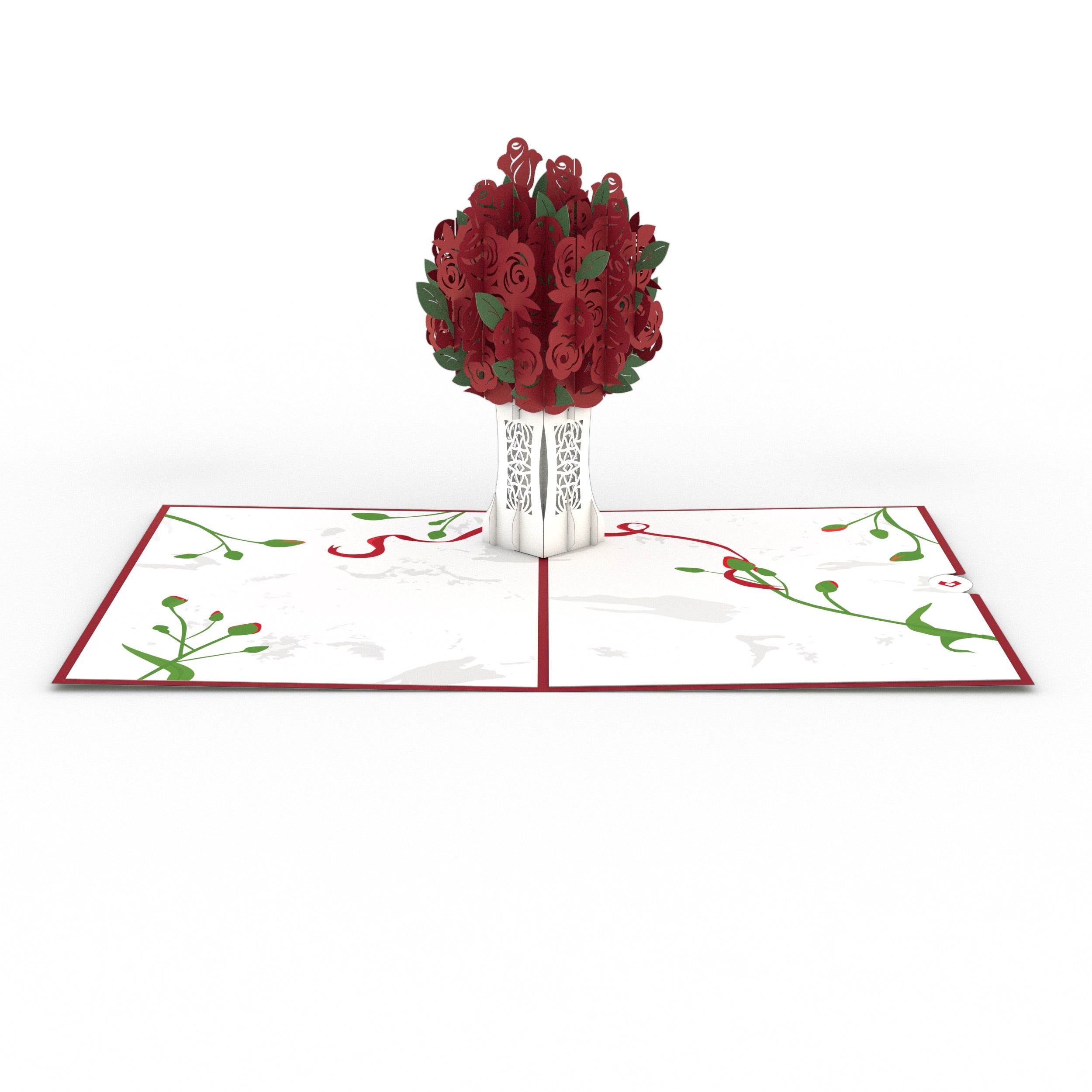 Red Rose Arrangement Pop-Up Card、mySite、solidvoid