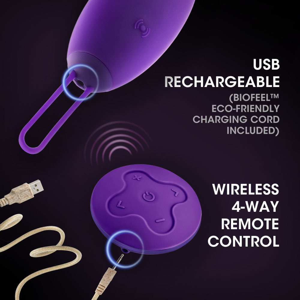 Wellness By Blush™ | Imara Vibrating Egg With Remote UltraSilk® Vibrator - Made with Puria® Silicone、mySite、bottomscart