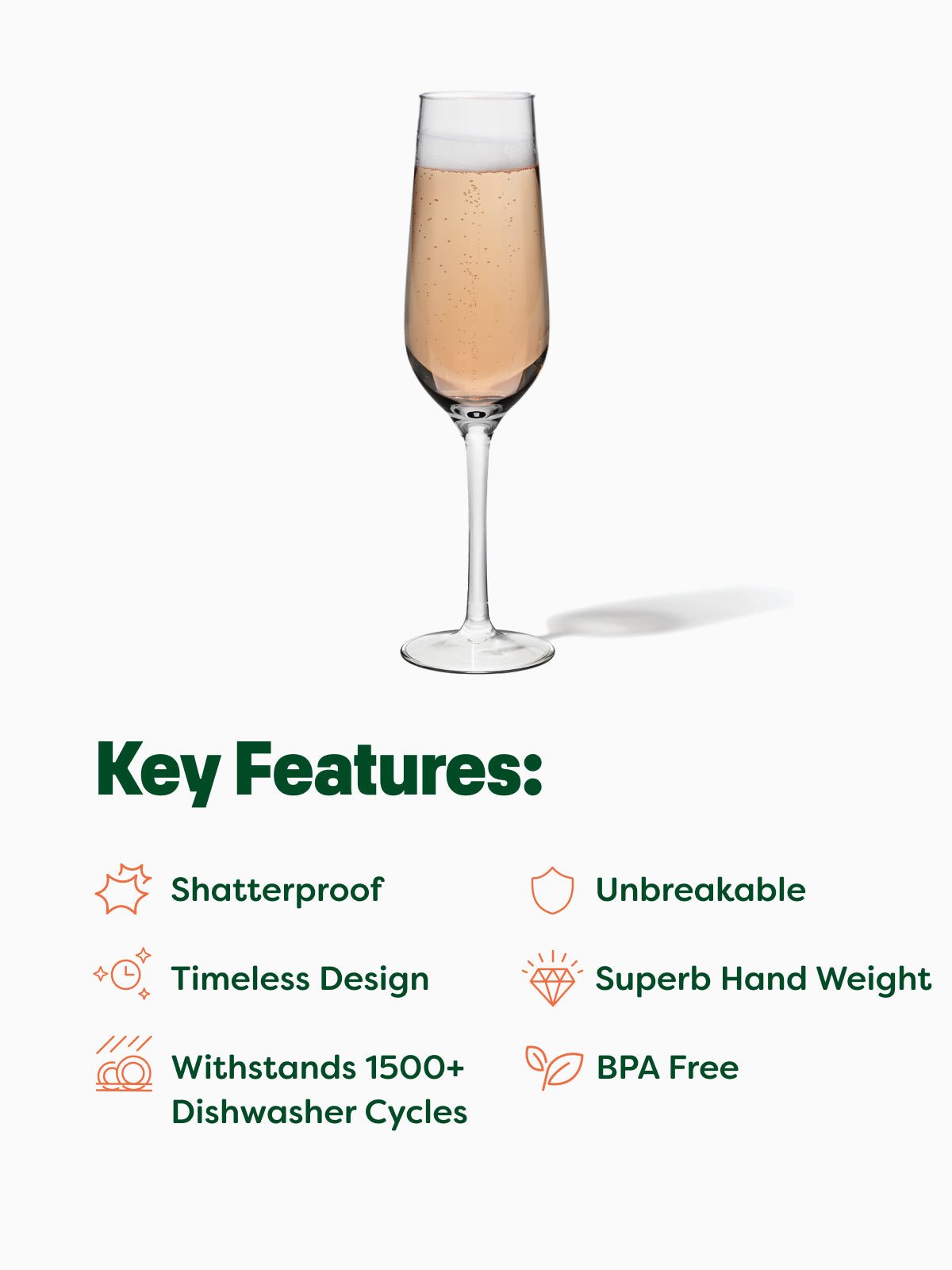 RESERVE 9oz Champagne Tritan Copolyester Glass - Bulk、mySite、camillekostekn