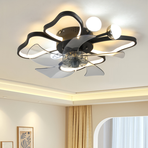19.7 Inch Light Ceiling Fan with Lights Remote Control with Modern Butterfly Design Styling, Black, Fan for Bedroom, Living Room, Timing Function, Noiseless, Children's Favorite、、eastwooduniform